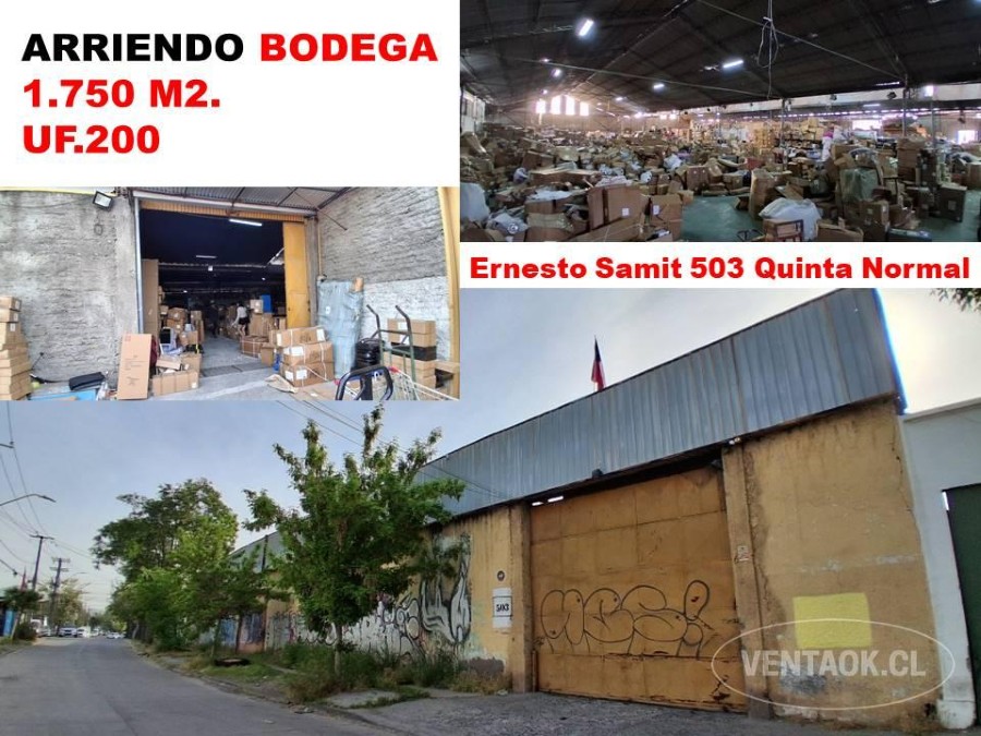 Bodega en arriendo en Quinta Normal — foto 1