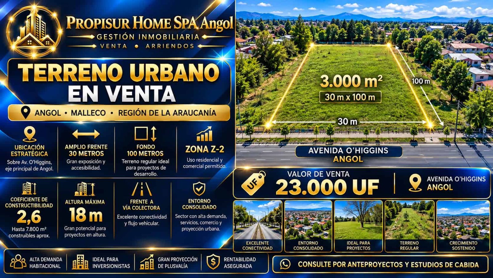 Terreno en venta en Angol — foto 1