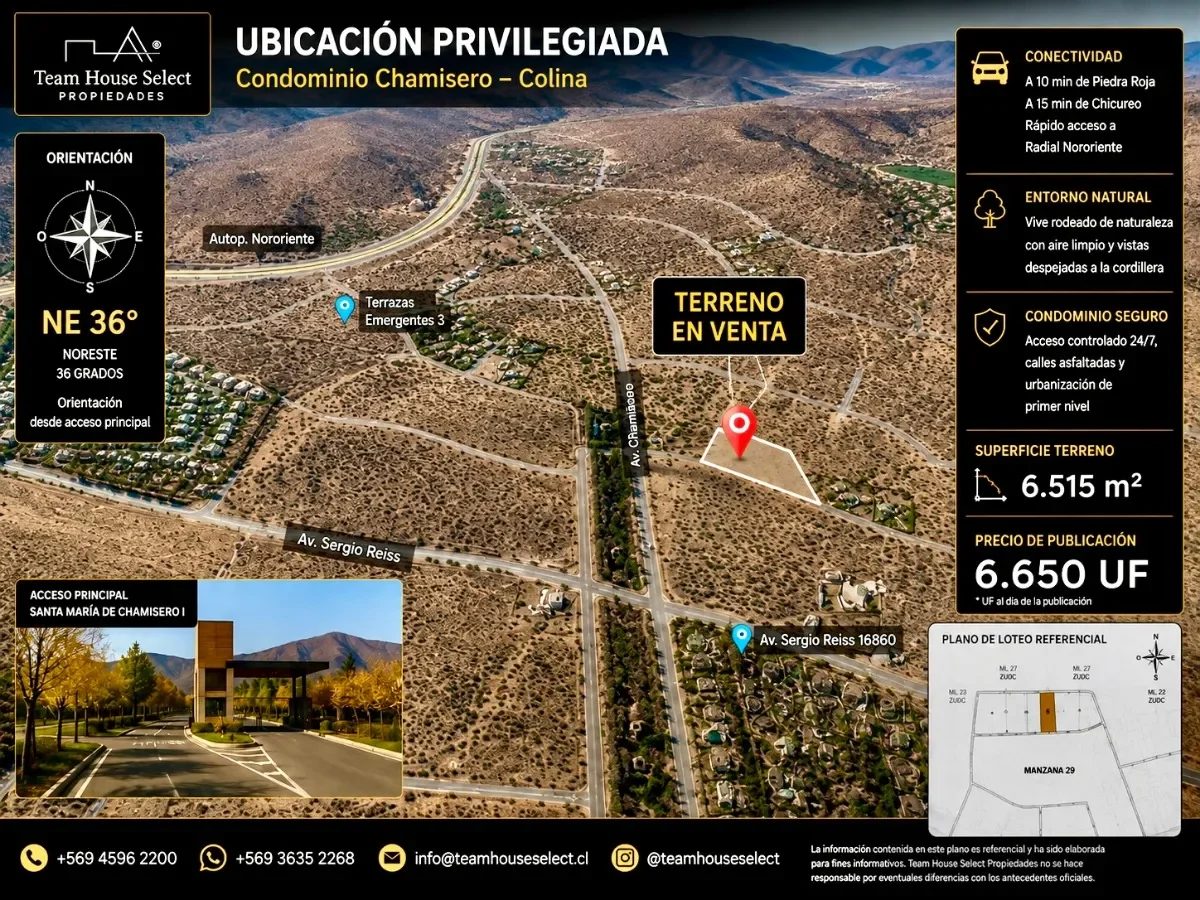 Parcela en venta en Colina — foto 1